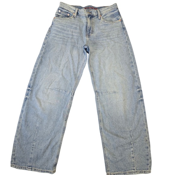 Lucky Brand Denim - Lucky Brand Barrel Jeans Womens 2/26R Light Wash Wide Leg Relaxed Fit